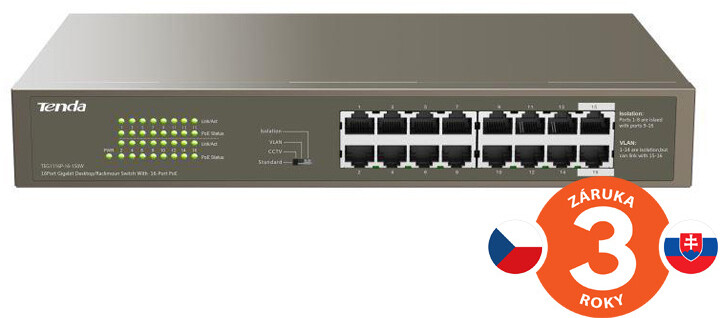 Switch Tenda TEG1116P-16-150W