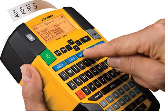 Принтер за етикети Dymo RHINO 4200, професионален, пренослив, жолт