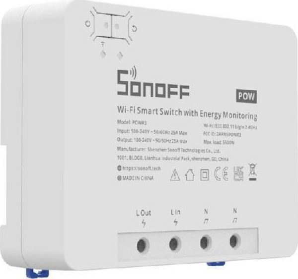 Ndërprerës Sonoff POWR3 High Power Smart