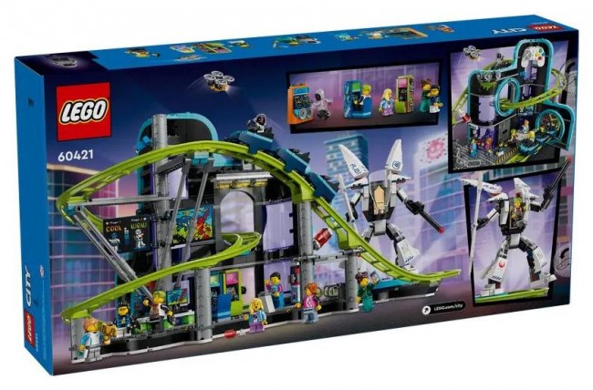 Set LEGO City 60421 Robot World Park with rollercoaster, 986 pjesë