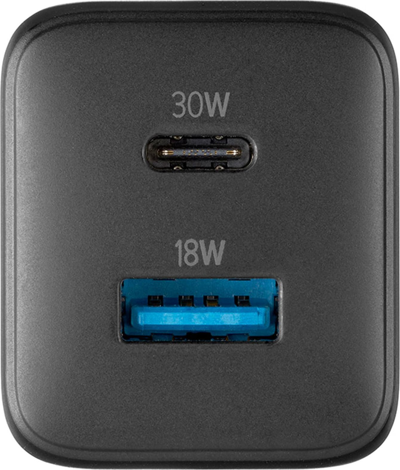 Karikues rrjeti Cellularline USB Charger Multipower Micro 30W GaN, 2 porta, i bardhë
