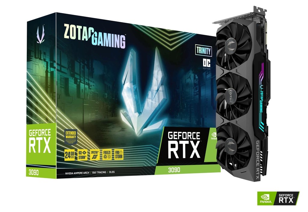Kartë grafike ZOTAC Gaming Geforce RTX 3090 Trinity OC, 24GB GDDR6X, 384-bit