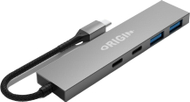 HUB USB Origin Storage OS-HUB-USB3/C, 4 porta, 2x USB 3.2 dhe 2x Type C, gri