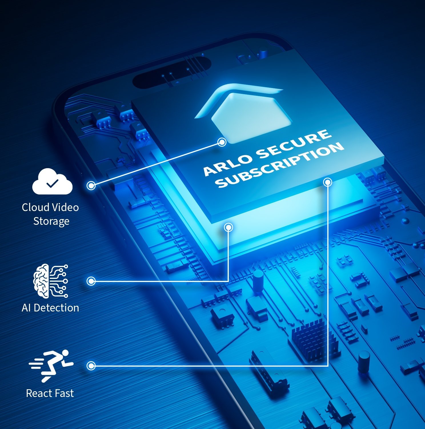 Kamerë sigurie Arlo Essential 2K XL, set 2 copë, pa tela, për jashtë dhe brenda, e bardhë