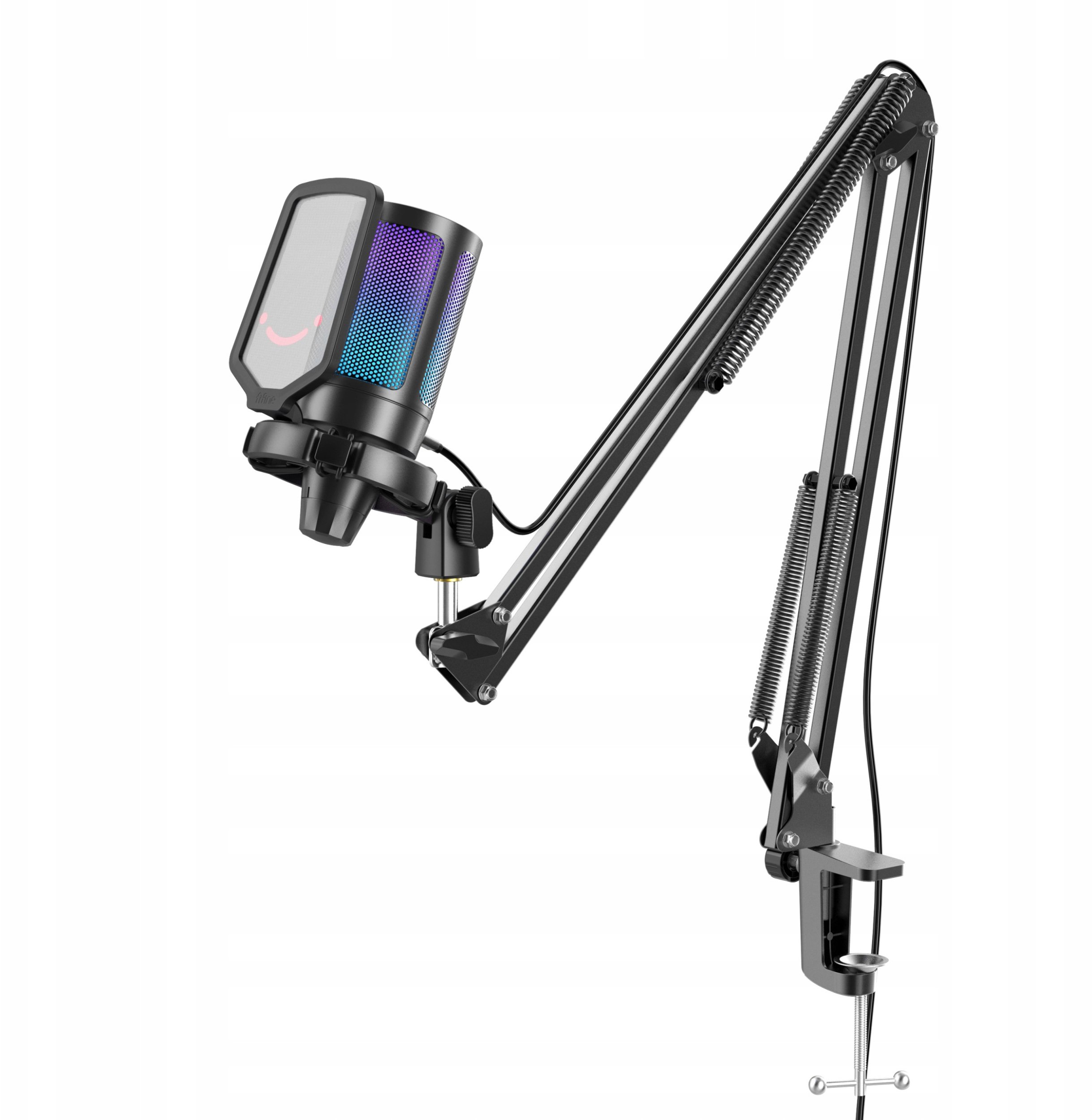 Mikrofon Fifine A6T USB, gaming, me qëndrim tavoline, i zi