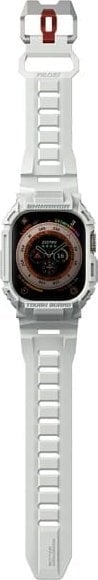 Rrip me kasë Skinarma Mecha 2 in 1 për Apple Watch 49mm, TPU, gri e çelët
