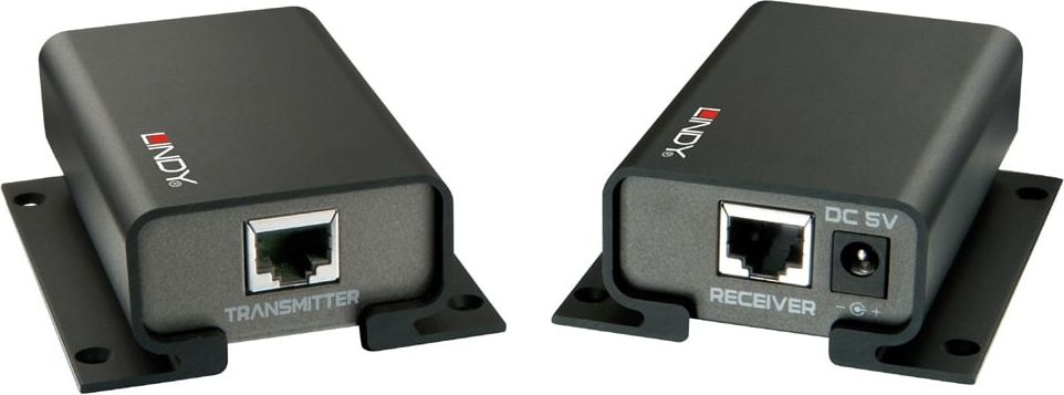 Adapter USB në RS-232 Lindy, ekstender deri 2000m, strehim alumini, i zi