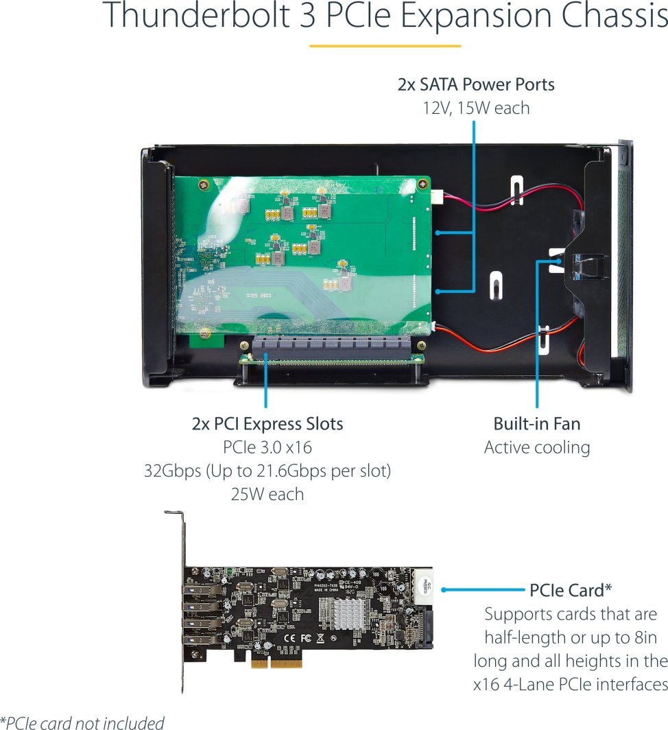 Kasë StarTech Case StarTech Thunderbolt 3 PCIe Expansion, Të ndryshme