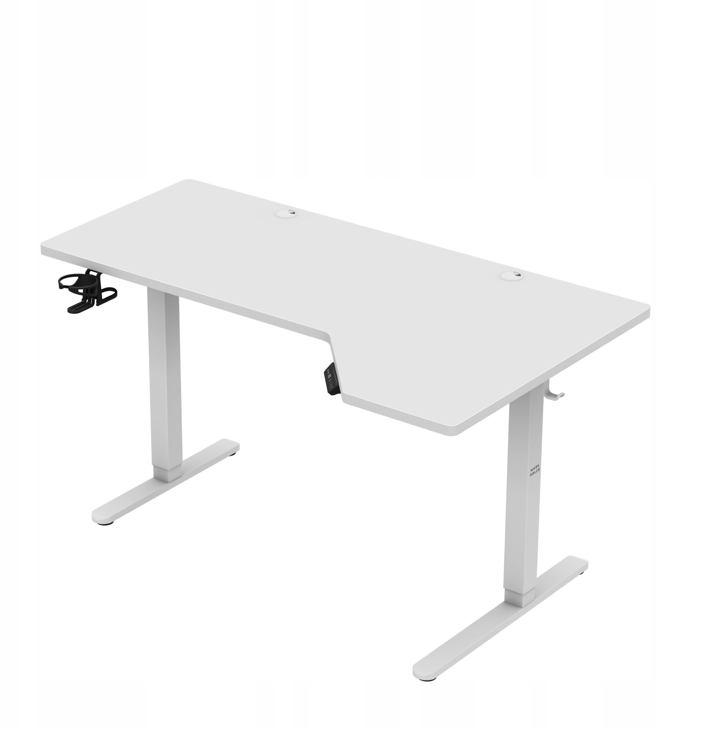 Tavolinë elektrike Mark Adler Leader 9.1, lartësi e rregullueshme, USB A dhe USB C, e bardhë