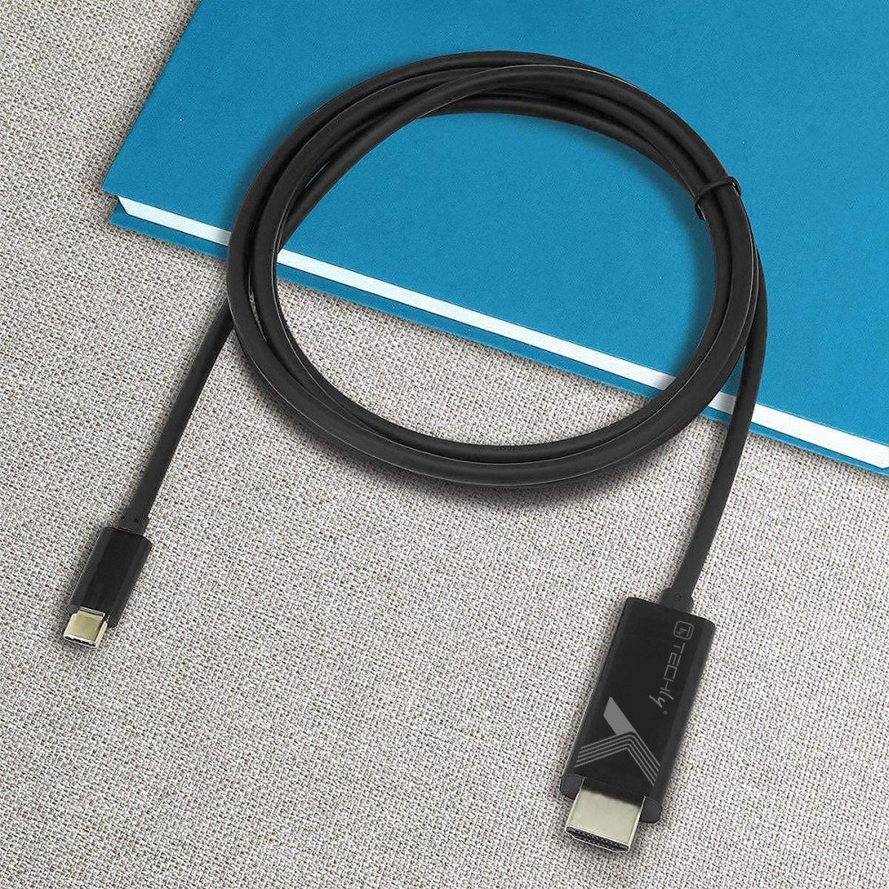 Kabllo adapter video Techly IADAP-USBC-HDMI5TY, USB Type C në HDMI, 5 m, 4K, i zi