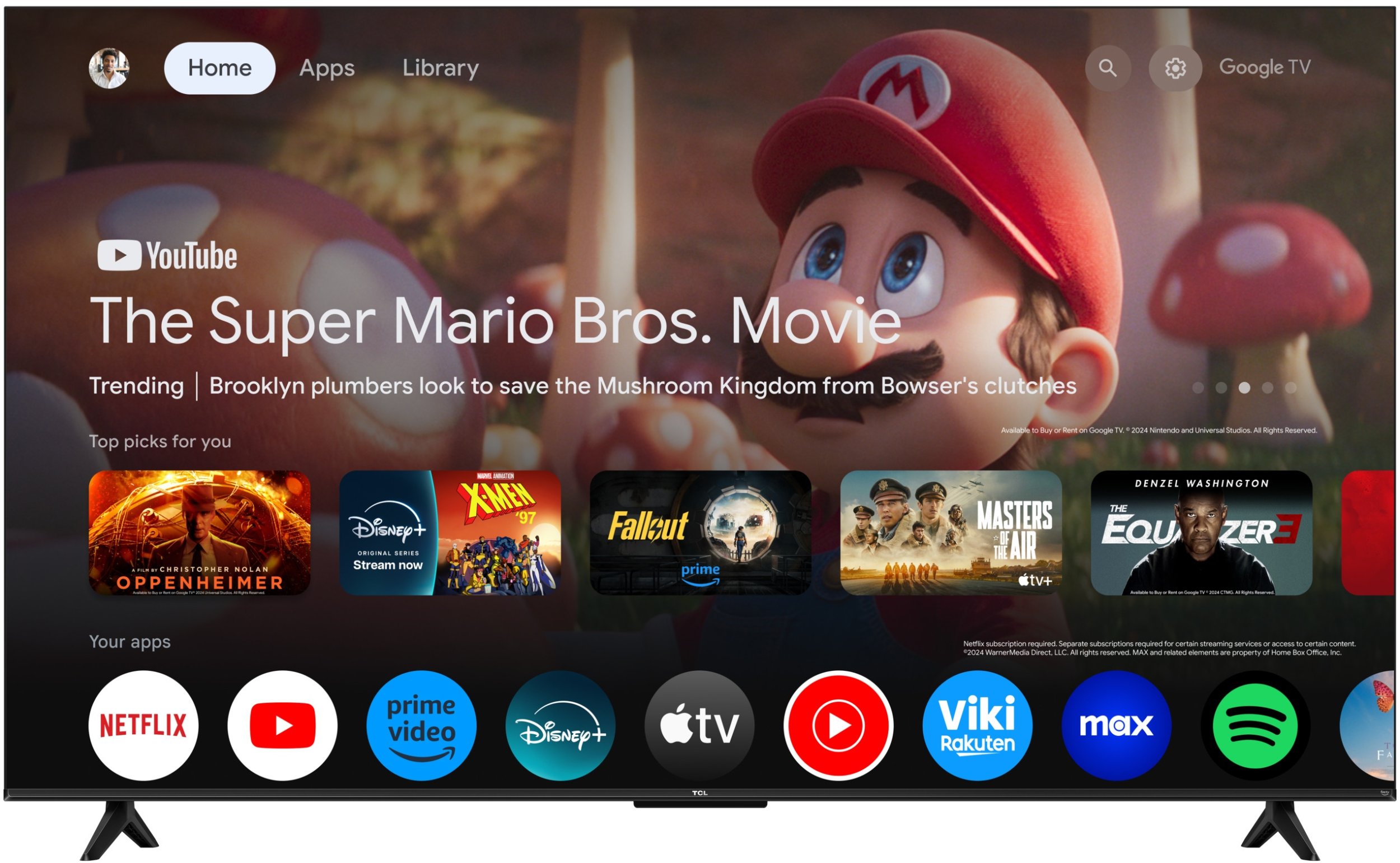 Televizor TCL QLED 65T69C, 65", 4K Ultra HD, Smart Google TV