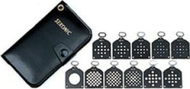 Set slajdesh për matës drite Sekonic 401805, 11 slajde, me kuti mbrojtëse