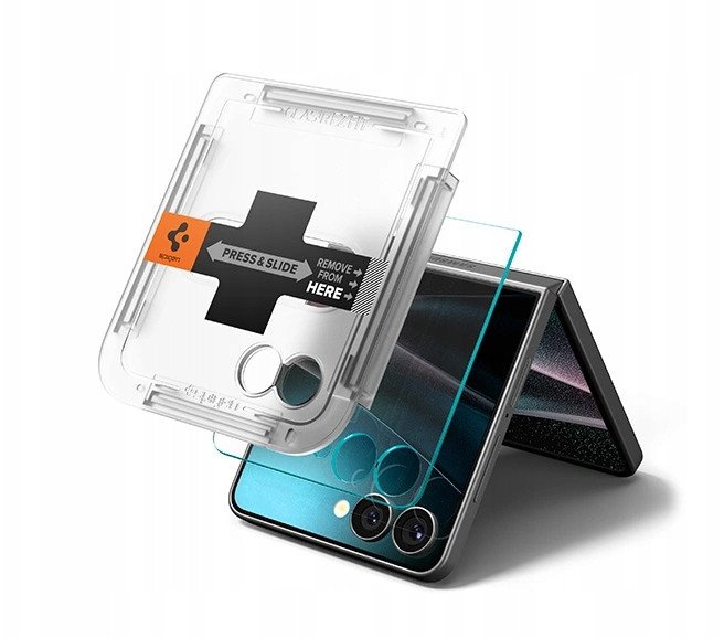 Xham mbrojtës Spigen Glas TR EZ Fit HD për Samsung Galaxy Z Flip7, 2 copë, transparent