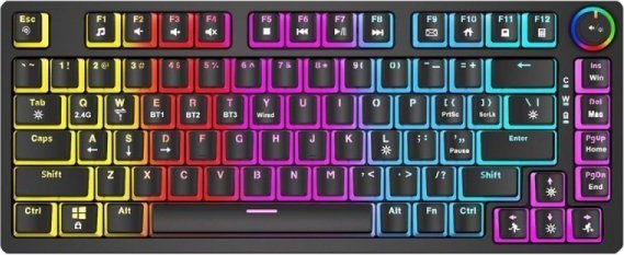 Tastierë wireless Savio Phenix, mekanike Gateron Red Pro, RGB, e zezë