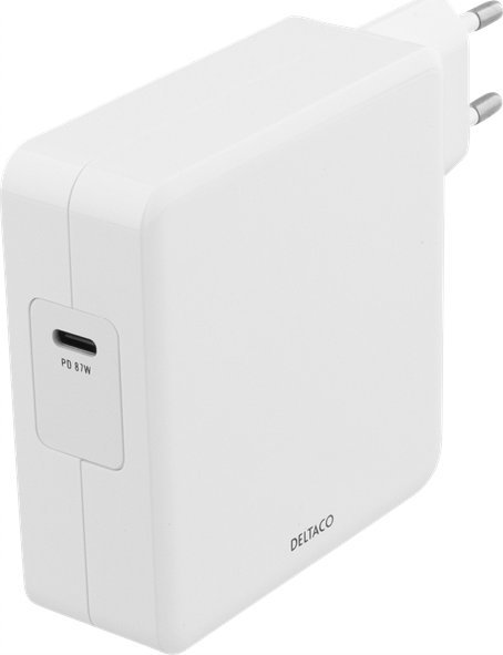 Karikues USB C DELTACO 87W, Fast Charge, i bardhë