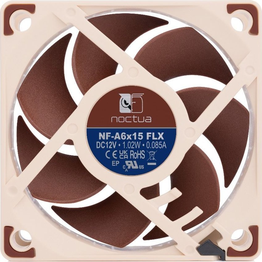Ventilator kaste Noctua NF-A6x15 FLX, 60mm, profil i hollë, kafe