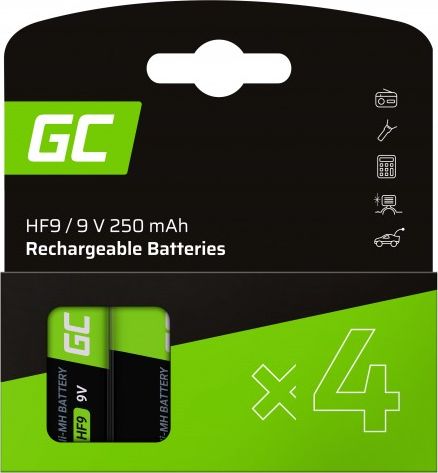 Bateri Green Cell 4x 9V HF9 Ni-MH 250mAh