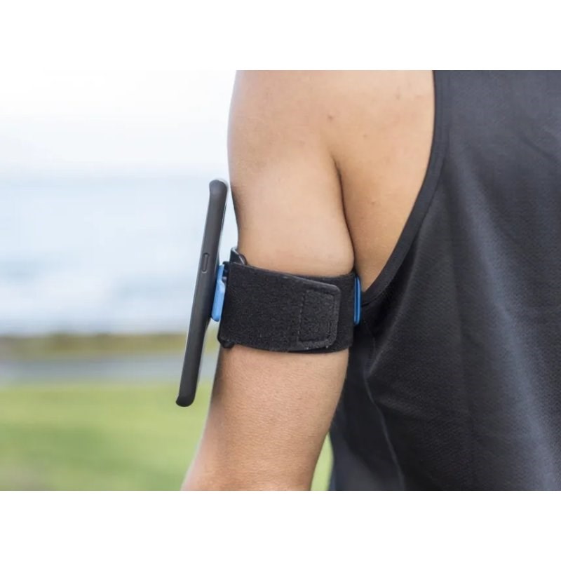 Byzylyk sportiv për telefon Quad Lock Adjustable, i rregullueshëm, për vrapim, zi blu