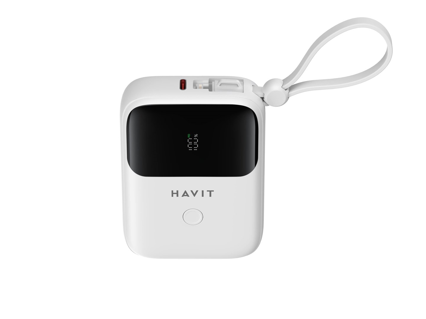 Powerbank Havit PB5215, 10000mAh, PD 22.5W, i bardhë