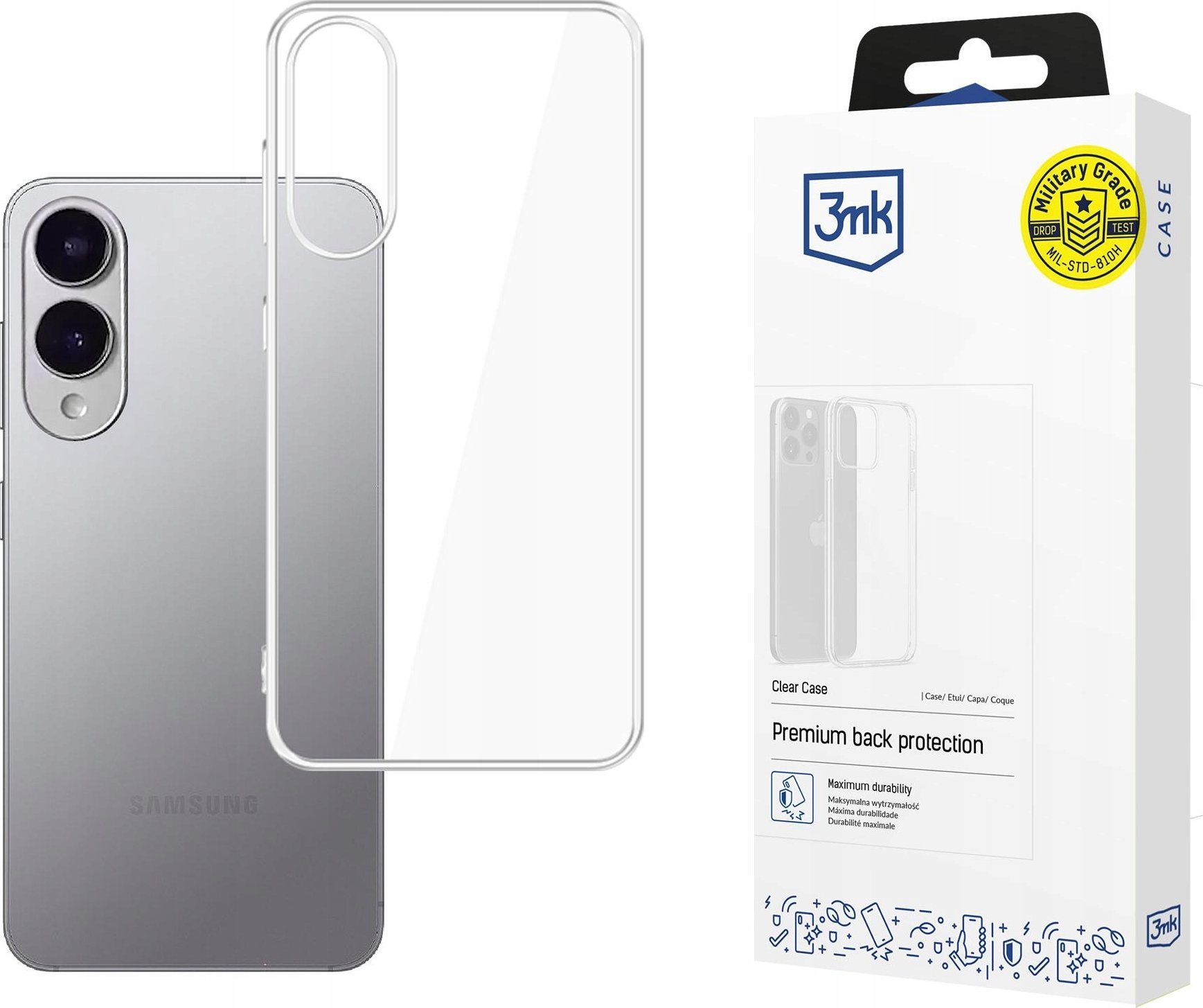 Mbrojtëse telefoni 3MK Clear Case për Samsung Galaxy S25 Edge, transparente, e hollë