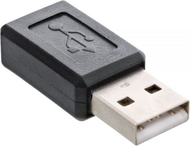 Adapter USB InLine 31612, USB A mashkull në Micro USB B femër, i zi