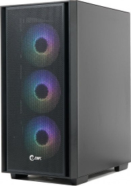 Kuti kompjuteri ZenPC Flow TG, Midi Tower, 4x ventilator P12 PWM PST, e zezë