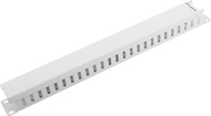 Organizues kabllosh Lanberg 1U AK-1201-S, për kabinete 19", metal, gri