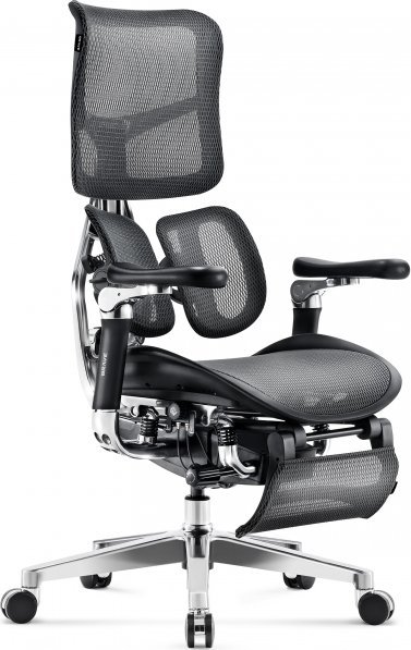 Karrige zyre ergonomike Diablo Chairs BRAVE V-KINETIC, rrjetë Velvet V-Mesh, krahë rregullues, e zezë
