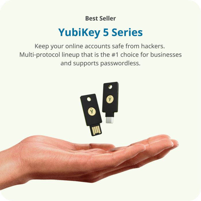 Çelës sigurie Yubico YubiKey 5C NFC, i zi (2 copë)