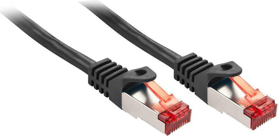 Kabllo Lindy RJ-45/RJ-45, kat.6, 0.3m, e zezë