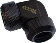 Përshtatës ftohje uji Alphacool Eiszapfen, 13mm HardTube, lidhës 90°, i zi