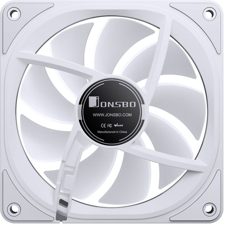 Вентилатор за PC Jonsbo FR-606W, 120mm, PWM RGB, бел