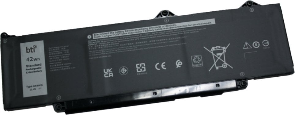 Bateri laptopi BTI 6CVCT, 42Wh, 3 qeliza, kompatibile me Dell Latitude Precision, e zezë