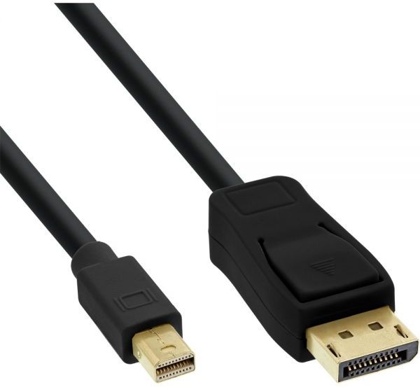 Kabllo DisplayPort InLine Mini DisplayPort në DisplayPort, 1m, 4K, e zezë