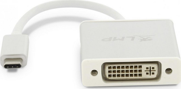 Adapter USB LMP 15991 USB-C - DVI (LMP-USBC-DVI-S), i bardhë