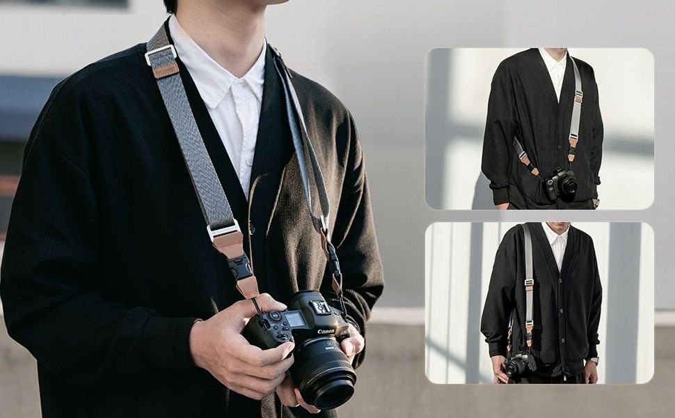 Rrip qafe për kamerë K&amp;F CONCEPT KF13.115, për DSLR dhe kamera, najlon, i zi