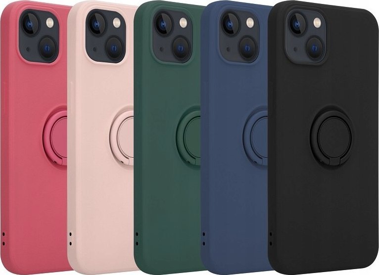 Kapak silikoni OEM Ring Case për iPhone 12 Pro Max, TPU, me unazë magnetike, i zi