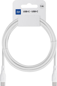Kabllo karikimi Blue Star Eco PJ73-13-3, USB-C në USB-C, 60W 3A, 1m, e bardhë