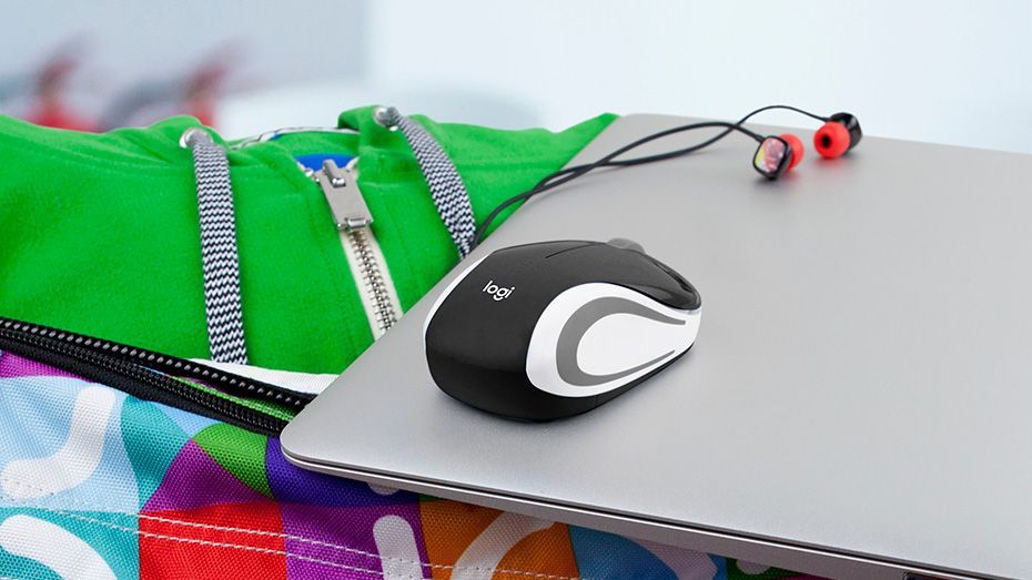 Maus Logitech M187, wireless, USB, i kuq