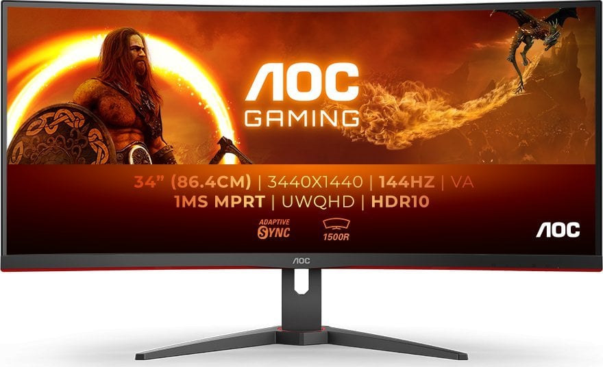 Monitor AOC CU34G2XE/BK, 34", 3440 x 1440 (UWQHD), i zi