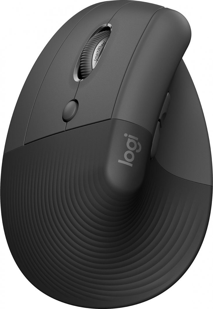 Maus Logitech Lift, për majtakë, wireless, Bluetooth, USB, i hirt