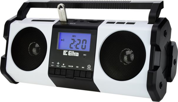 Radio portative Eltra MAJA, FM stereo, USB dhe SD, e bardhë