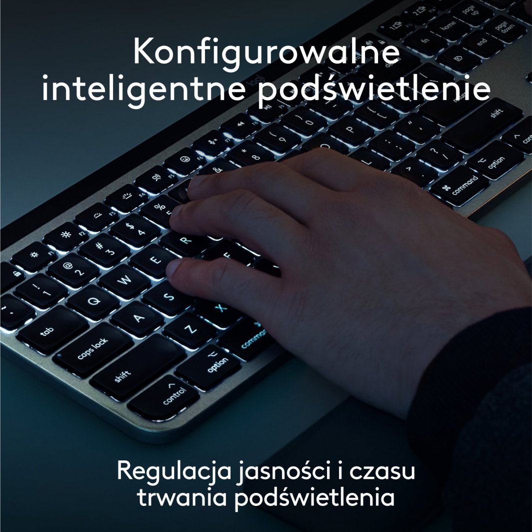 Tastierë Logitech MX, wireless, US INTL, e bardhë dhe e hirtë