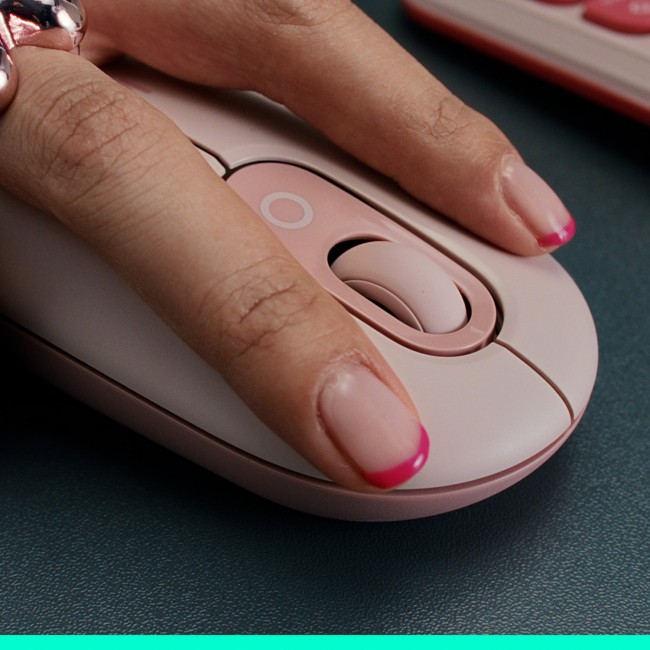 Maus wireless Logitech POP, buton emoji, SilentTouch, lejla
