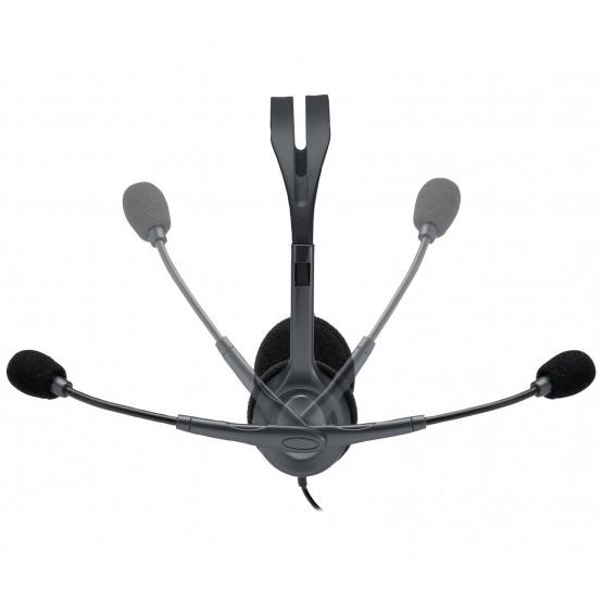 Kufje me mikrofon Logitech H111, stereo, me kabllo, 3.5mm, të zeza