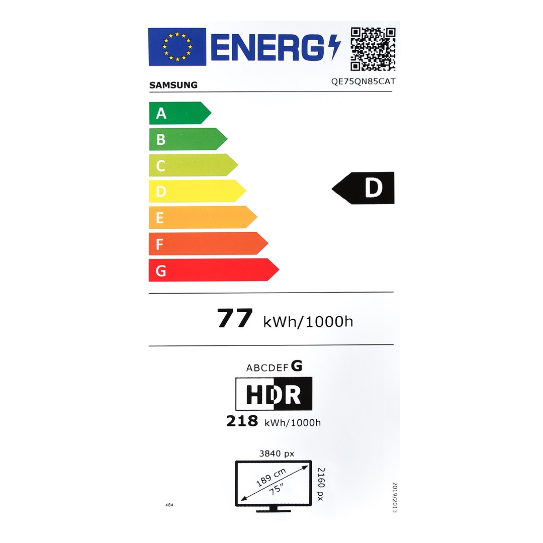 Televizor Samsung QE75QN85CATXXH, 75", 4K QLED, i hirtë