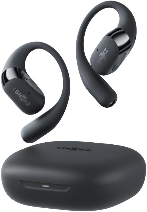 Kufje wireless Shokz OpenFit 2, open ear, True Wireless, të zeza