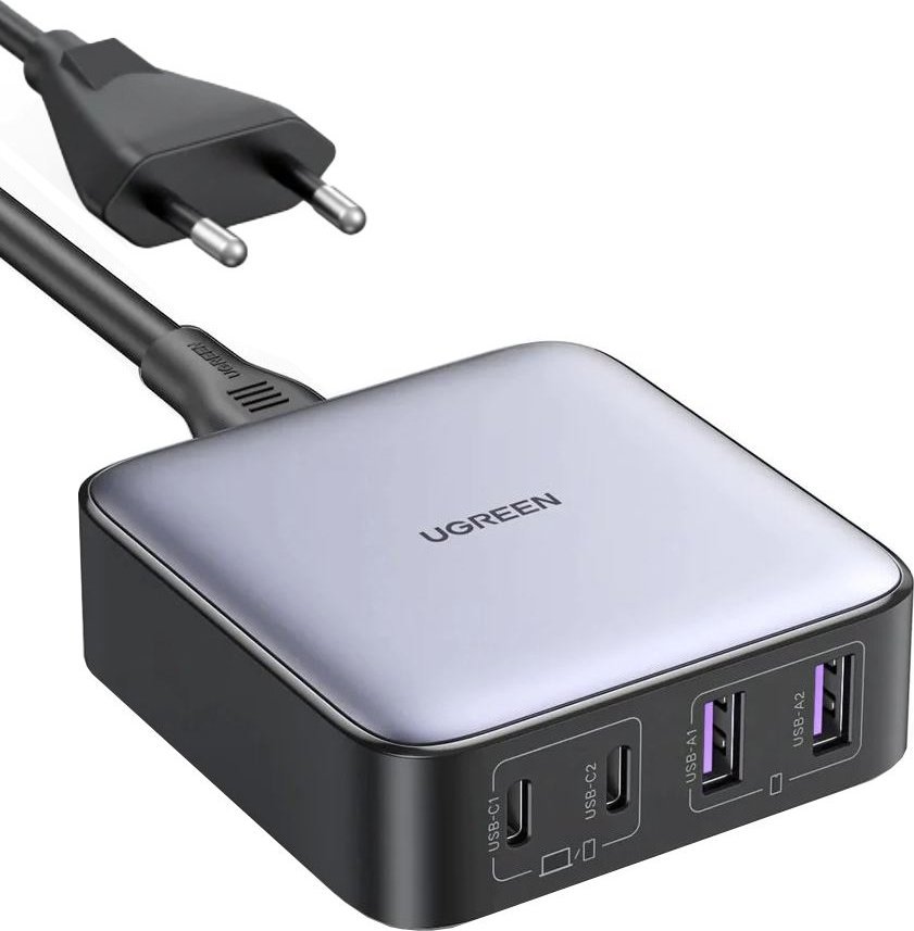 Karikues muror Ugreen CD327 Nexode, 65W, 2x USB C, 2x USB A, gri