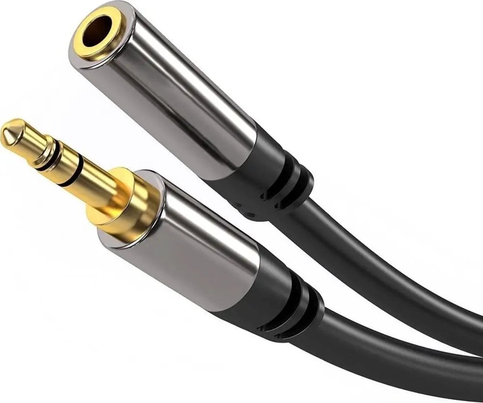 Kabllo zgjatuese audio PremiumCord, Jack 3.5mm mashkull në femër, 3m, e zezë