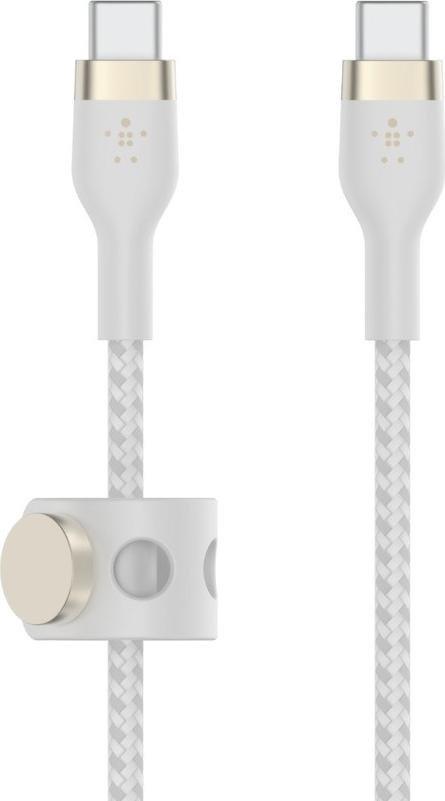Kабел Belkin USB-C во USB-C CAB011BT1MWH, 1 m, брзо полнење, бел